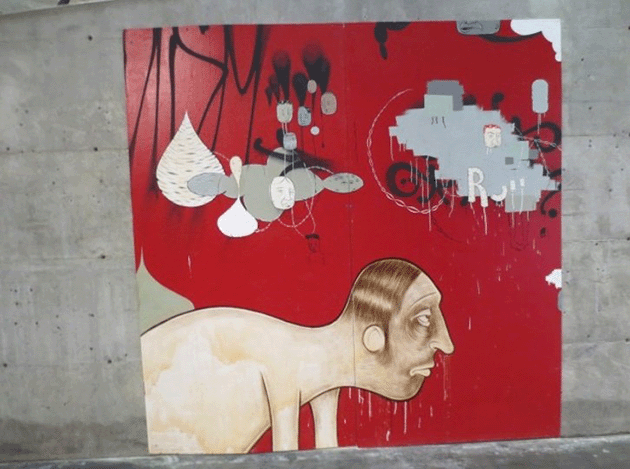 The present work exhibited at California, Berkeley Art Museum and Pacific Film Archive, Barry McGee, 24 August - 9 December 2012